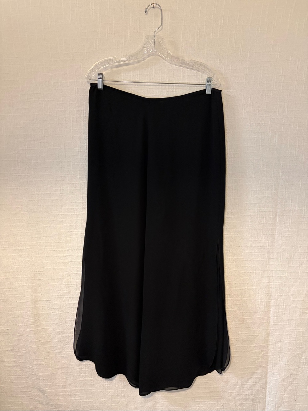 Carmen Marc Valvo Collection Women's Black A-Line Midi Skirt Size 10
